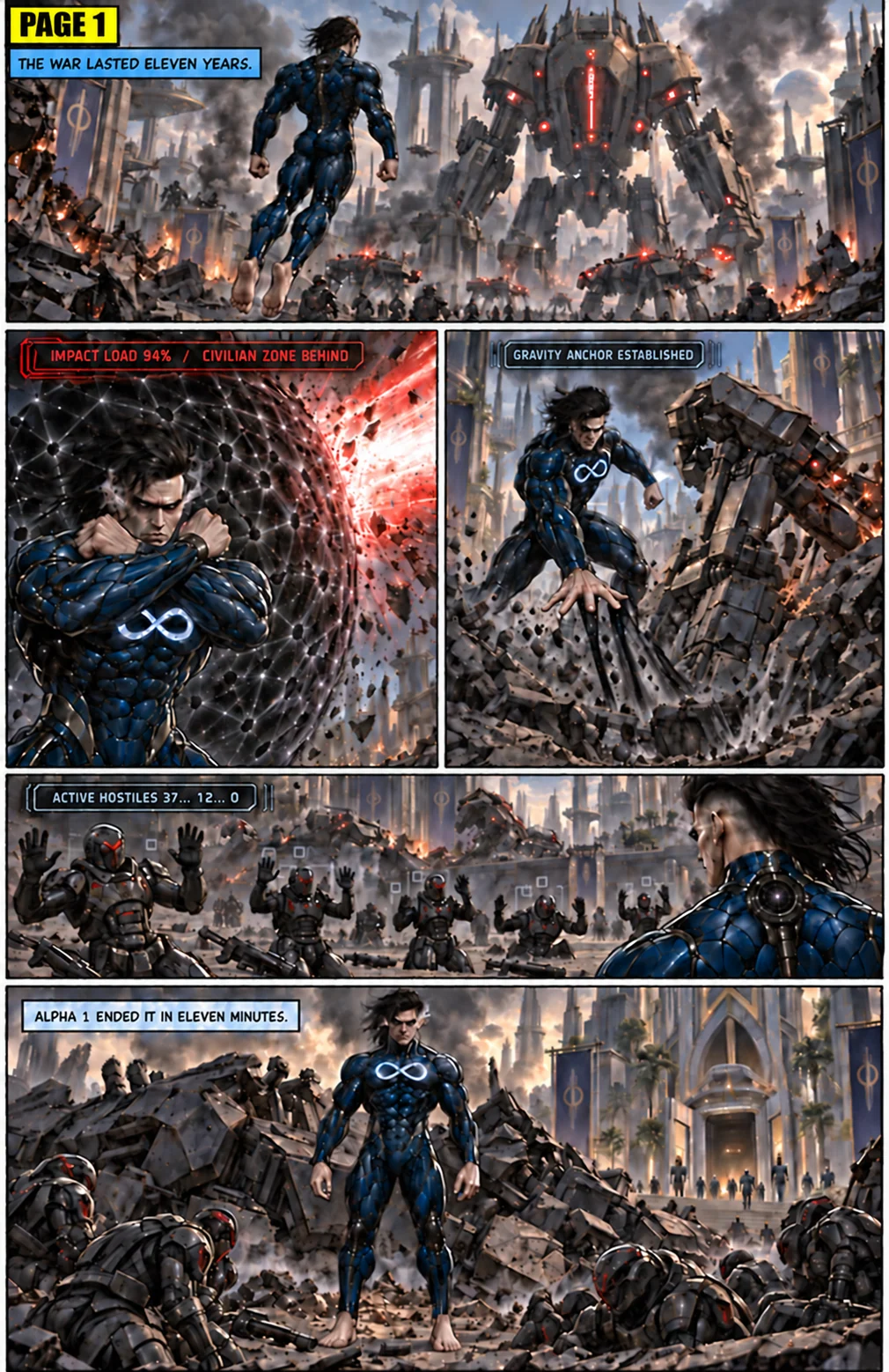 Alpha 1 issue 1, story page 1