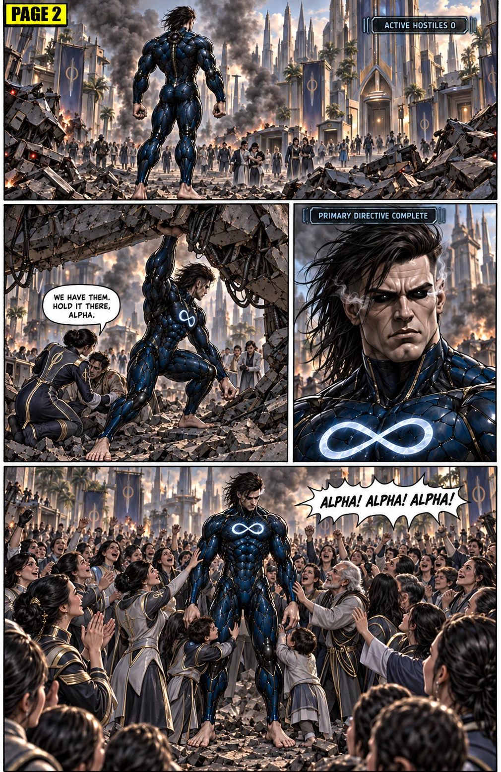 Alpha 1 issue 1, story page 2